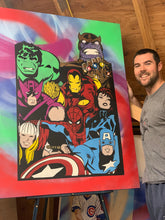 Load image into Gallery viewer, &quot;THE AVENGERS&quot; - Original Painting by Matt Szczur (36x48)